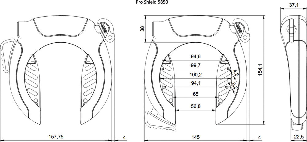 Rahmenschloss ABUS PRO SHIELD™ 5850 NR