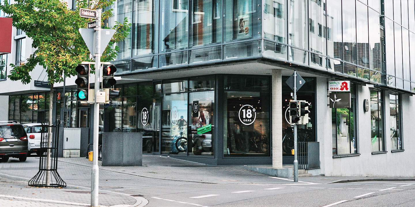 18° GRAD BikeStore Friedrichshafen in der Metzstraße 18° GRAD BikeStore Friedrichshafen