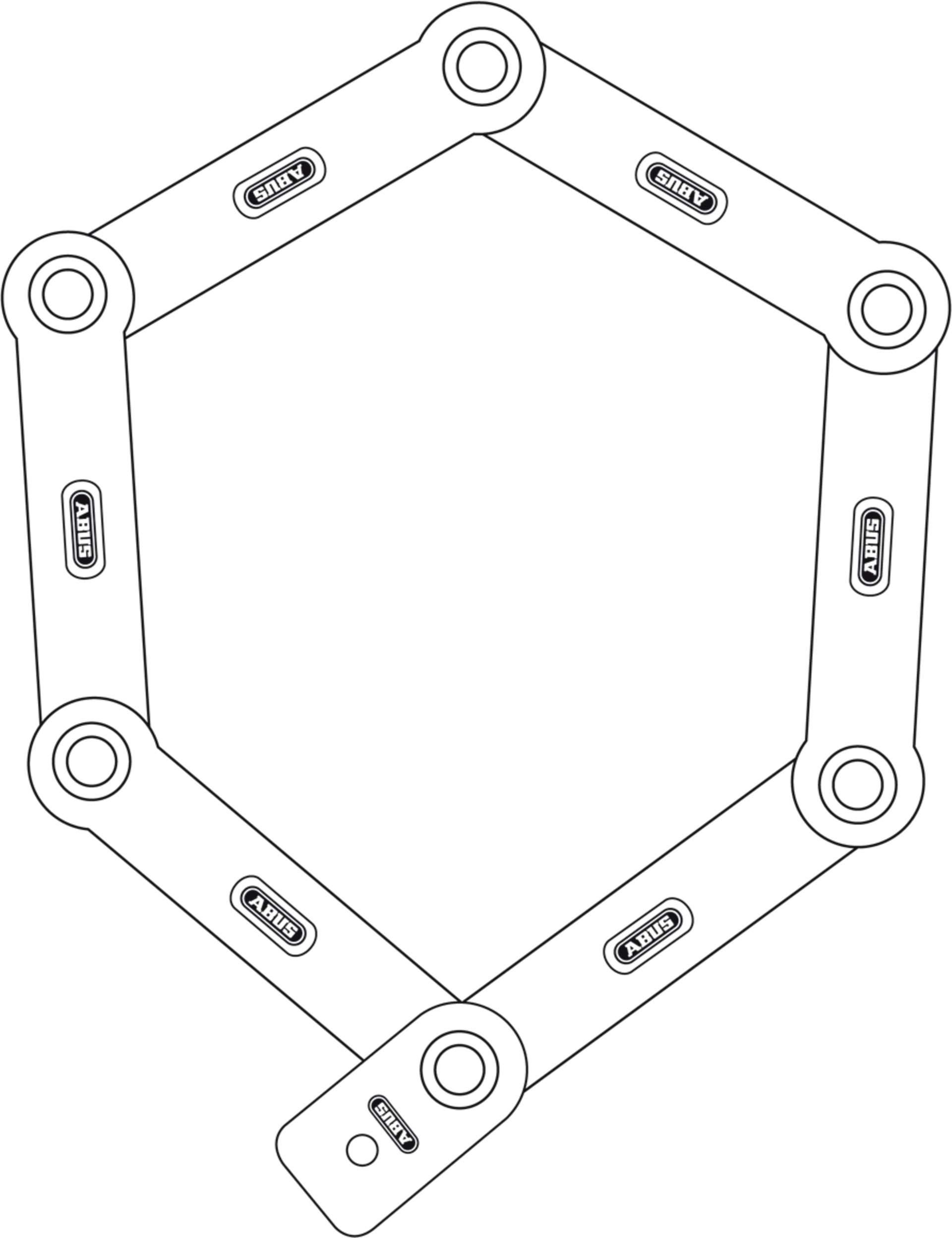 Faltschloss ABUS BORDO Combo™ 6100/90 black SH